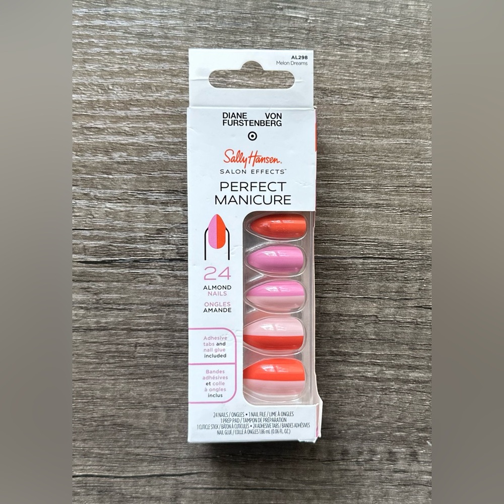 DVF x‎ Target Sally Hansen Perfect Manicure Almond Shape Melon Dreams Press Ons